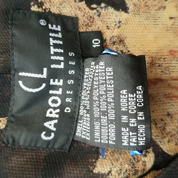 VINTAGE 80s Y2K CAROLE LITTLE Layered ART PRINTS FILMY MAXI DRESS S M Vtg Sz 10 - Picture 11 of 11